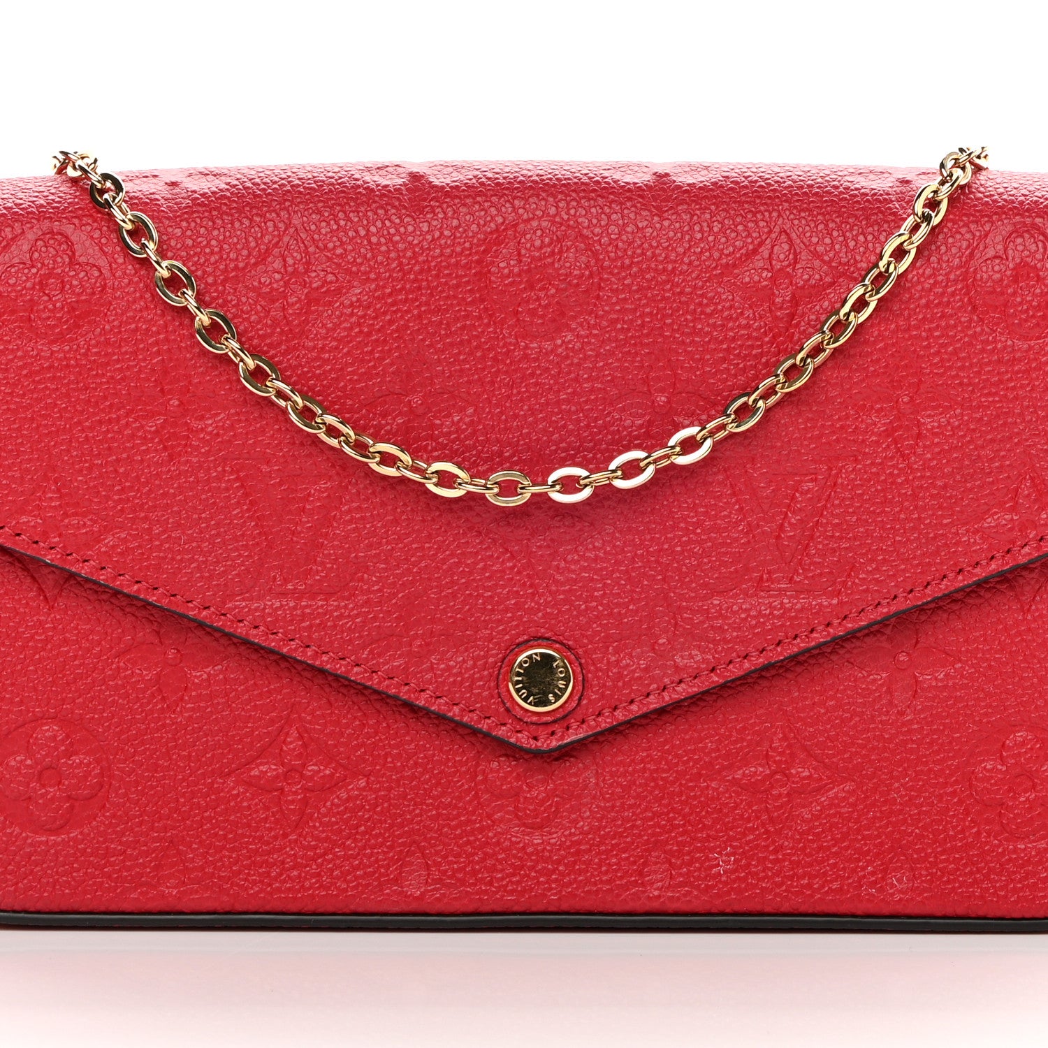 Louis Vuitton Empreinte Pochette Felicie Chain Wallet Scarlet 9 of 17