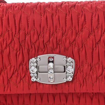 Miu Miu Faille Matelasse Crystal Flap Clutch Fuoco 11 of 11