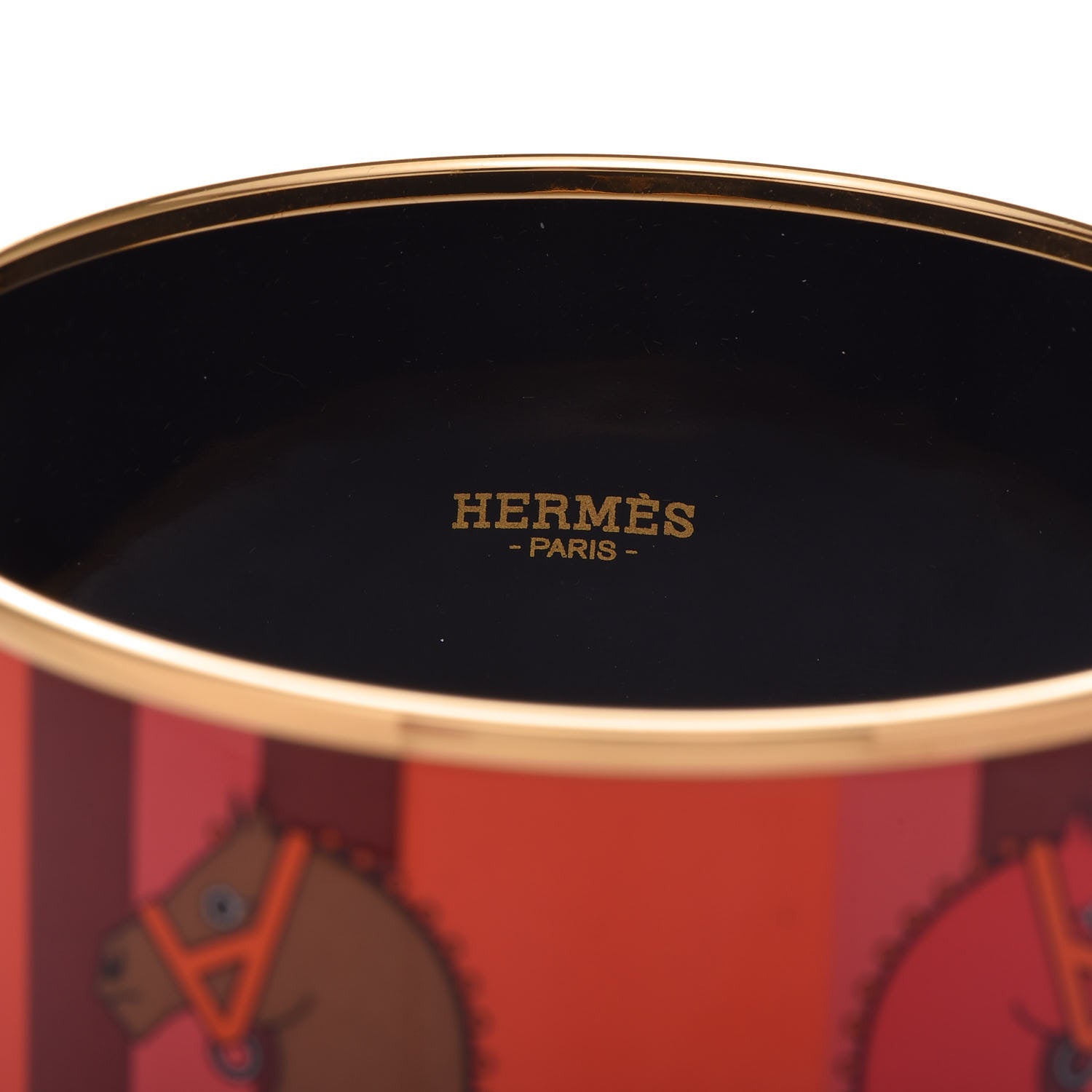 Hermes Enamel Printed Nouveau Rocabar Extra Wide Bracelet 70 4 of 6