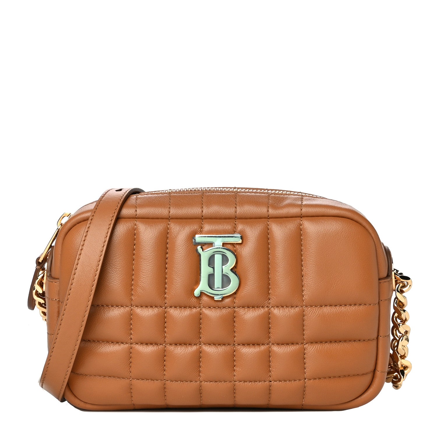 Burberry Lambskin Quilted Mini Lola Camera Bag Maple Brown 1 of 11