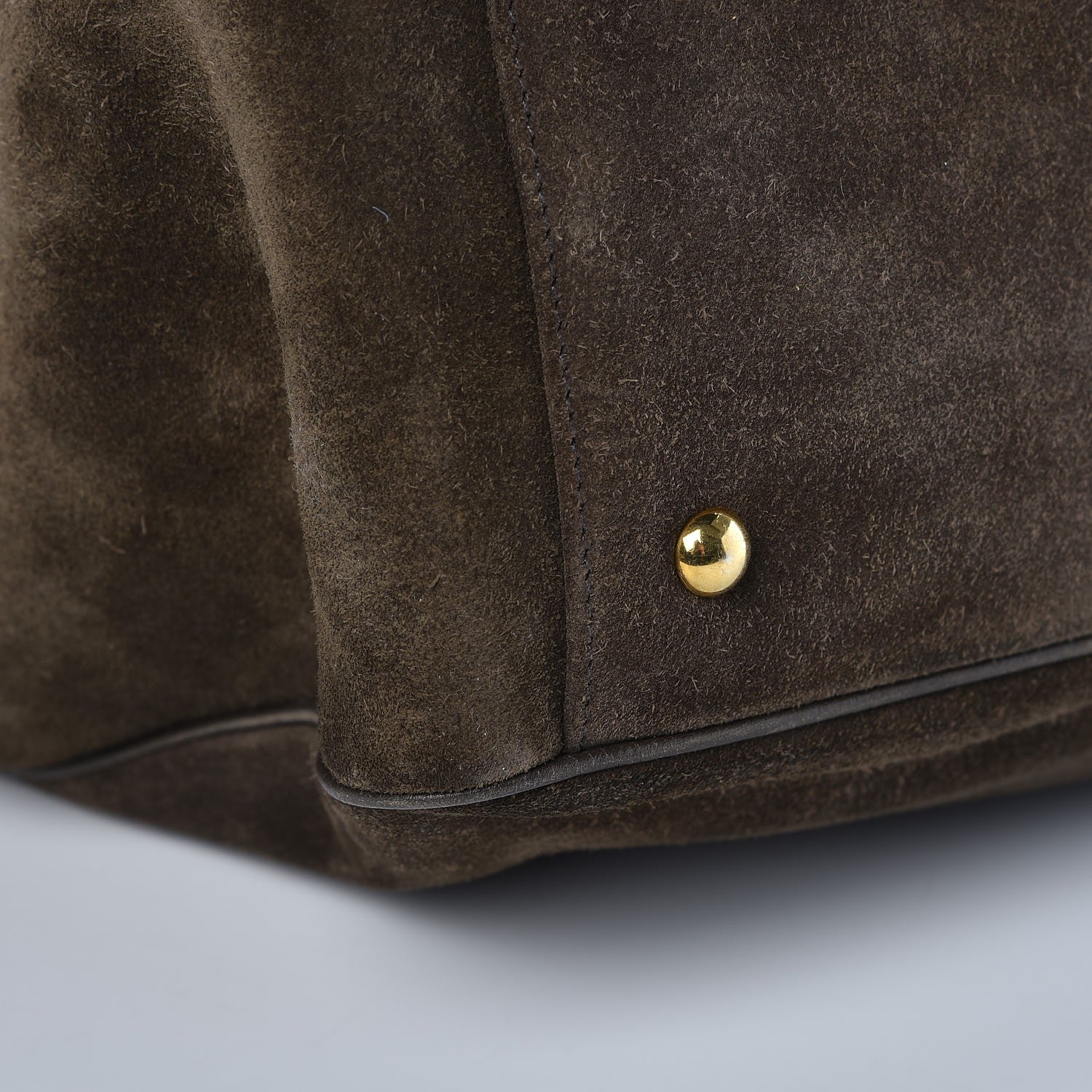 Gucci Suede Medium 1973 Top Handle Satchel Olive 14 of 16