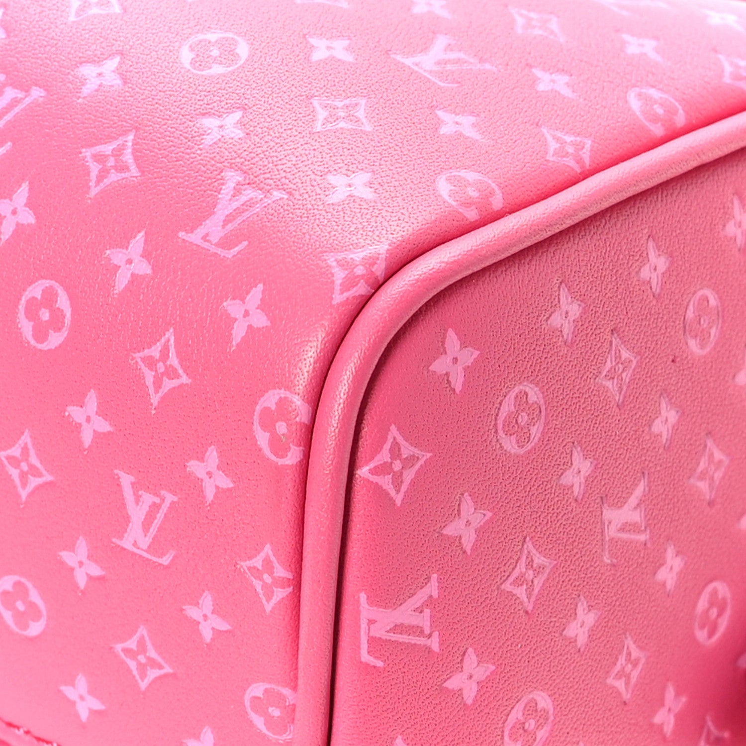 Louis Vuitton Calfskin Nanogram Embossed Speedy Bandouliere 20 Rose 10 of 10