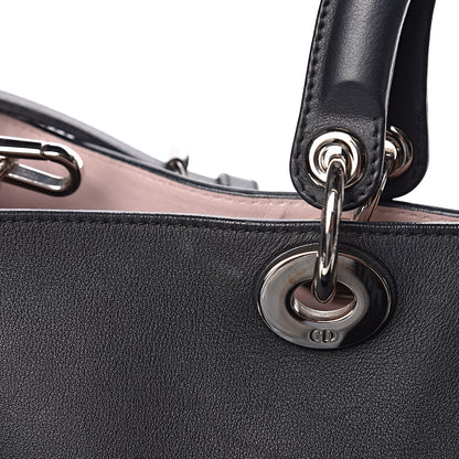 Christian Dior Smooth Calfskin Large Diorissimo Tote Black Rose Poudre 15 of 21