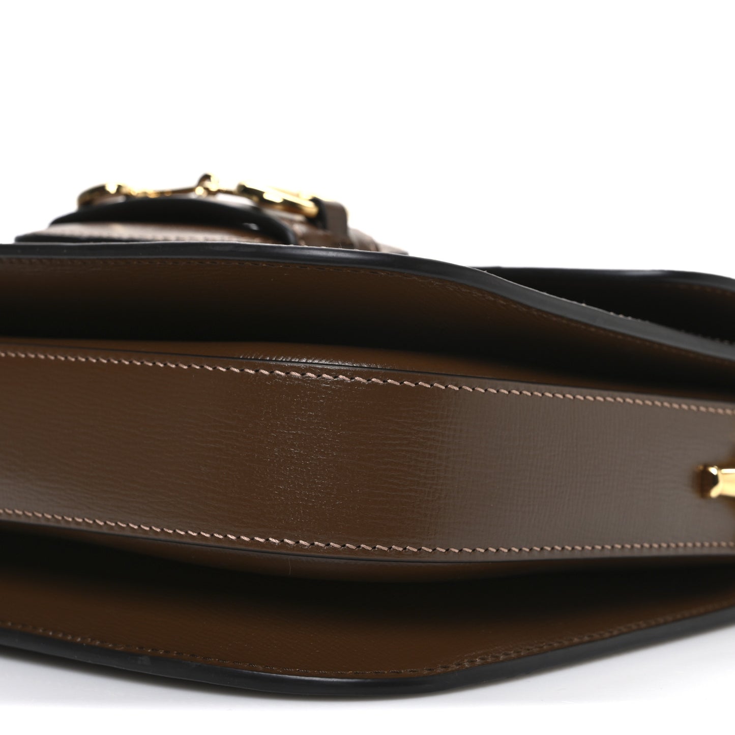Azalea Calfskin Horsebit 1955 Shoulder Bag Brown Sugar