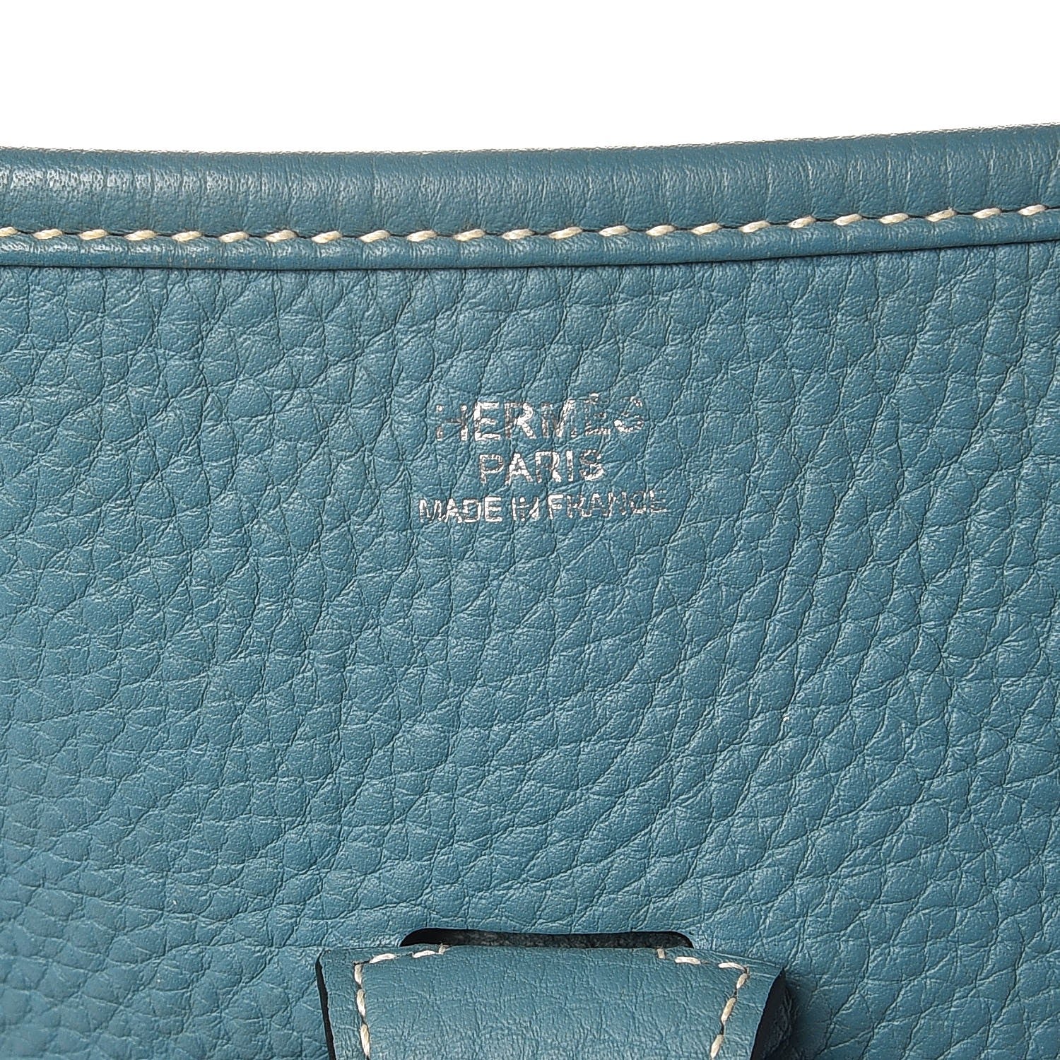 Hermes Taurillon Clemence Evelyne III GM Blue Jean 26 of 34