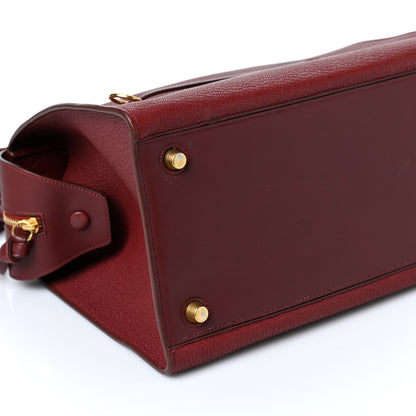 Celine Bullhide Calfskin Small Ring Bag Dark Ruby 6 of 7