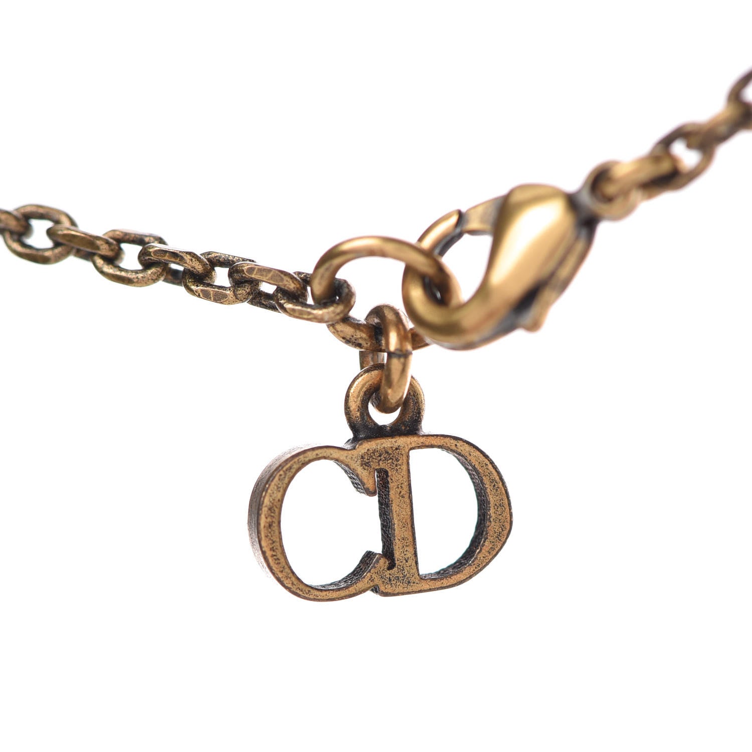 Christian Dior Metal J'Adior Long Necklace Aged Gold 6 of 6