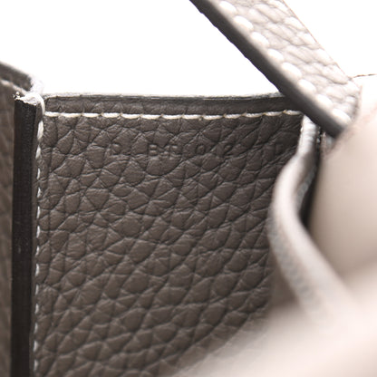 Hermes Taurillon Clemence Halzan 31 GM Etoupe 8 of 11