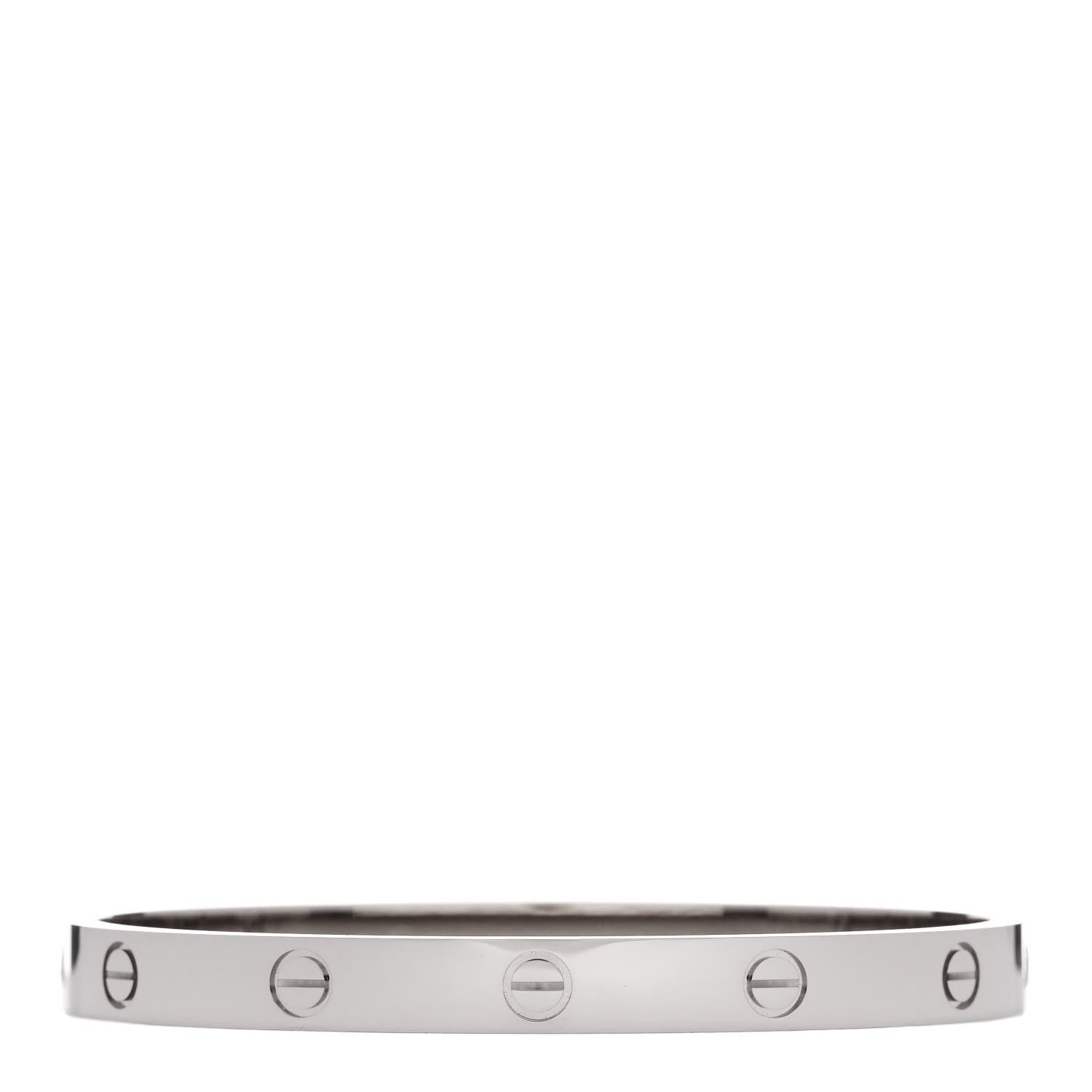 Cartier 18K White Gold LOVE Bracelet 18 1 of 9