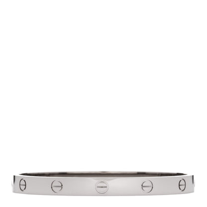 Cartier 18K White Gold LOVE Bracelet 18 1 of 9
