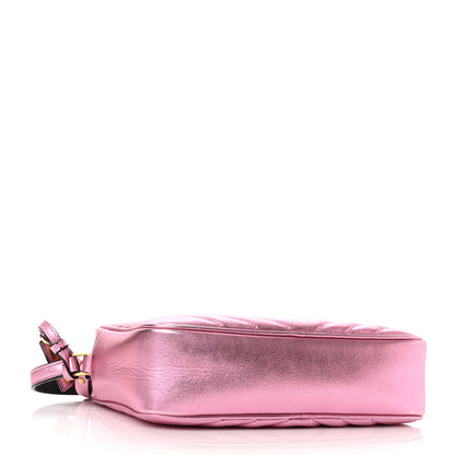 Saint Laurent Metallic Calfskin Matelasse Monogram Lou Camera Bag Vegas Pink 4 of 12