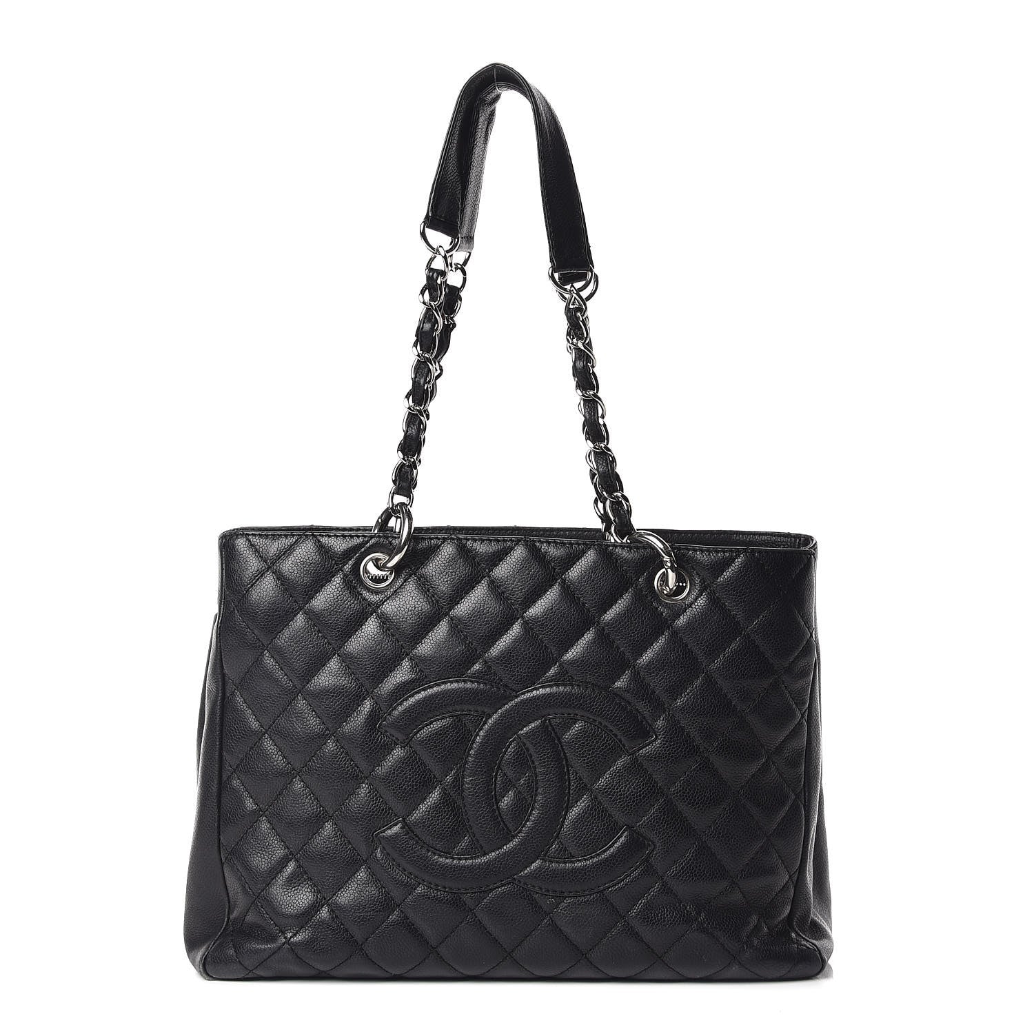 Chanel Caviar Quilted Grand Shopping Tote GST Black 1 of 15