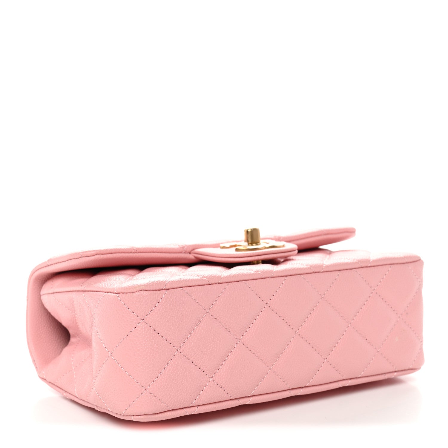 Chanel Caviar Quilted Mini Chain Top Handle Rectangular Flap Light Pink 4 of 12