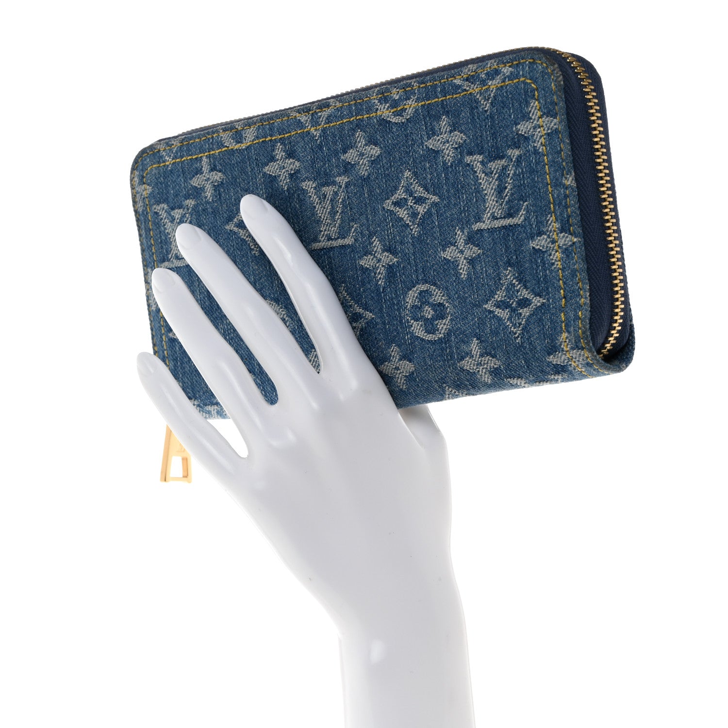 Louis Vuitton Monogram Denim Zippy Wallet NM Blue 2 of 6