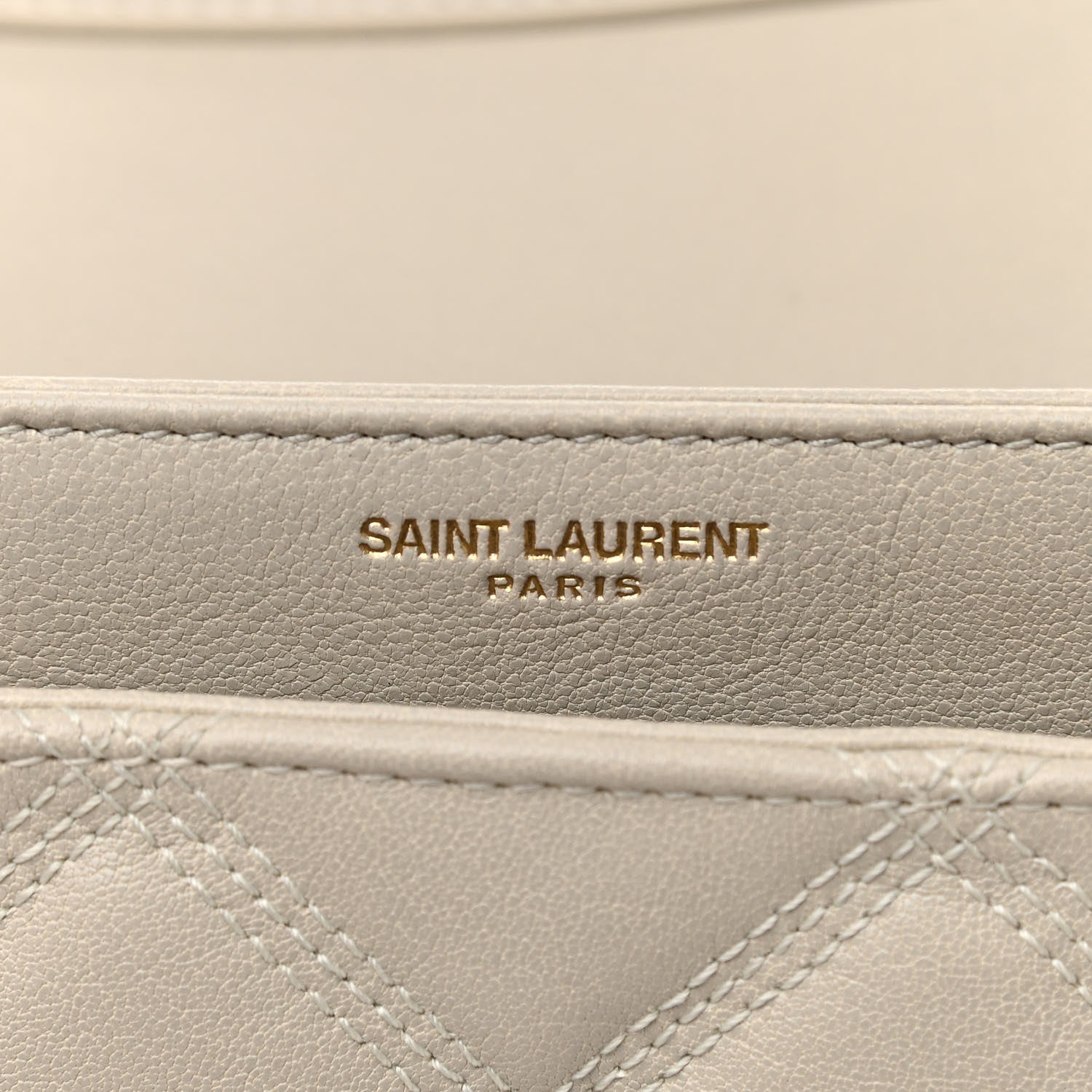 Saint Laurent Lambskin Quilted Mini Becky Chain Bag Crema Soft 7 of 16