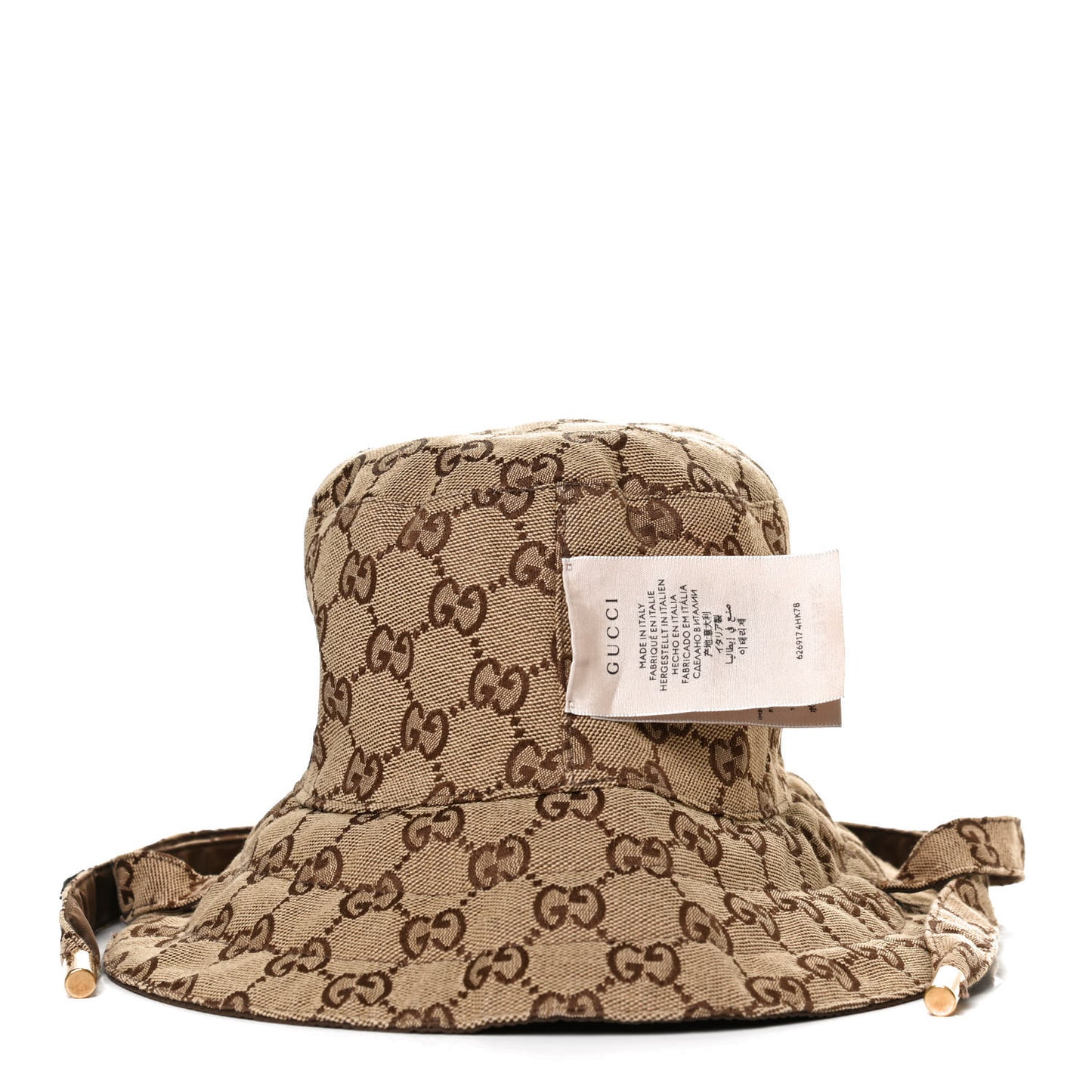 Canvas Monogram Reversible Bucket Hat M Brown