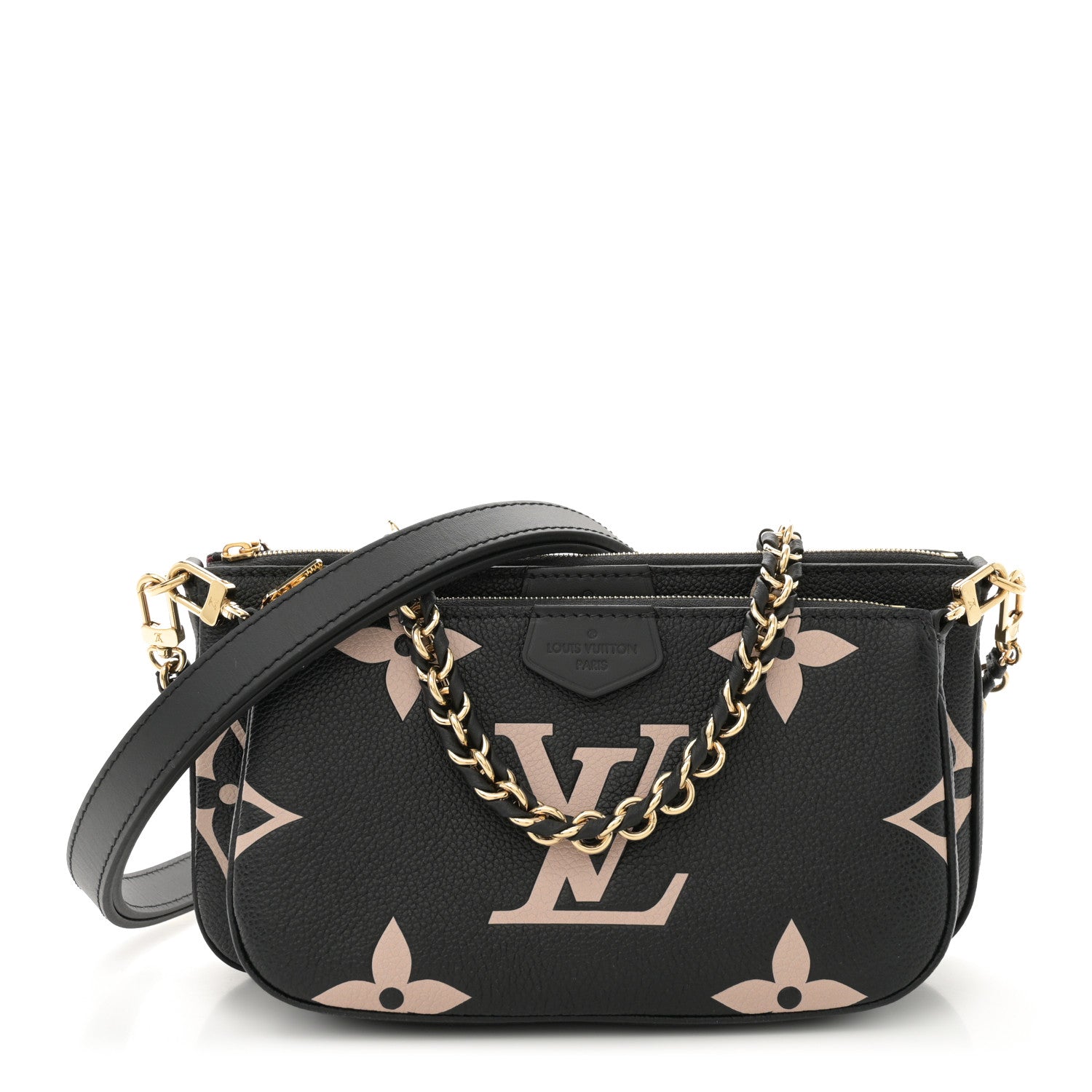 Louis Vuitton Empreinte Monogram Giant Multi Pochette Accessories Black Beige 1 of 10