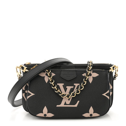 Louis Vuitton Empreinte Monogram Giant Multi Pochette Accessories Black Beige 1 of 10