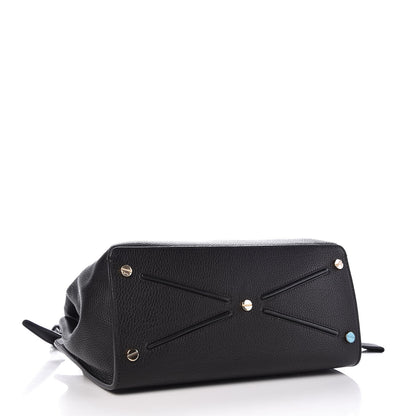 Valentino Garavani Pebbled Calfskin Large JoyLock Satchel Black 5 of 7