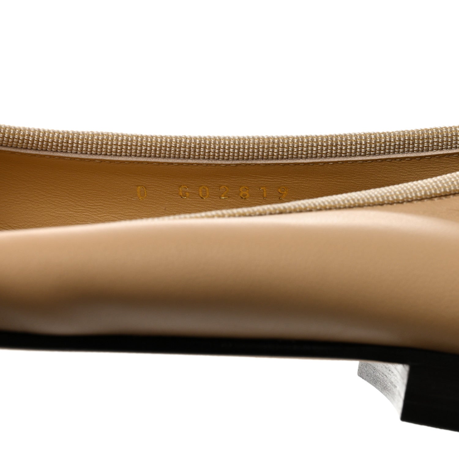 Chanel Lambskin Cap Toe CC Ballerina Flats 37.5 Beige Black 8 of 9