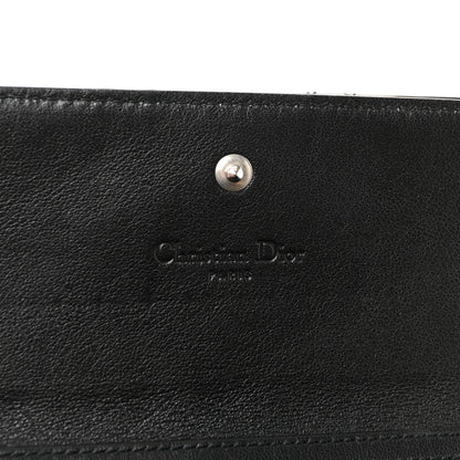 Christian Dior Patent Lambskin Cannage Lady Dior Rendezvous Wallet On Chain Black 6 of 10
