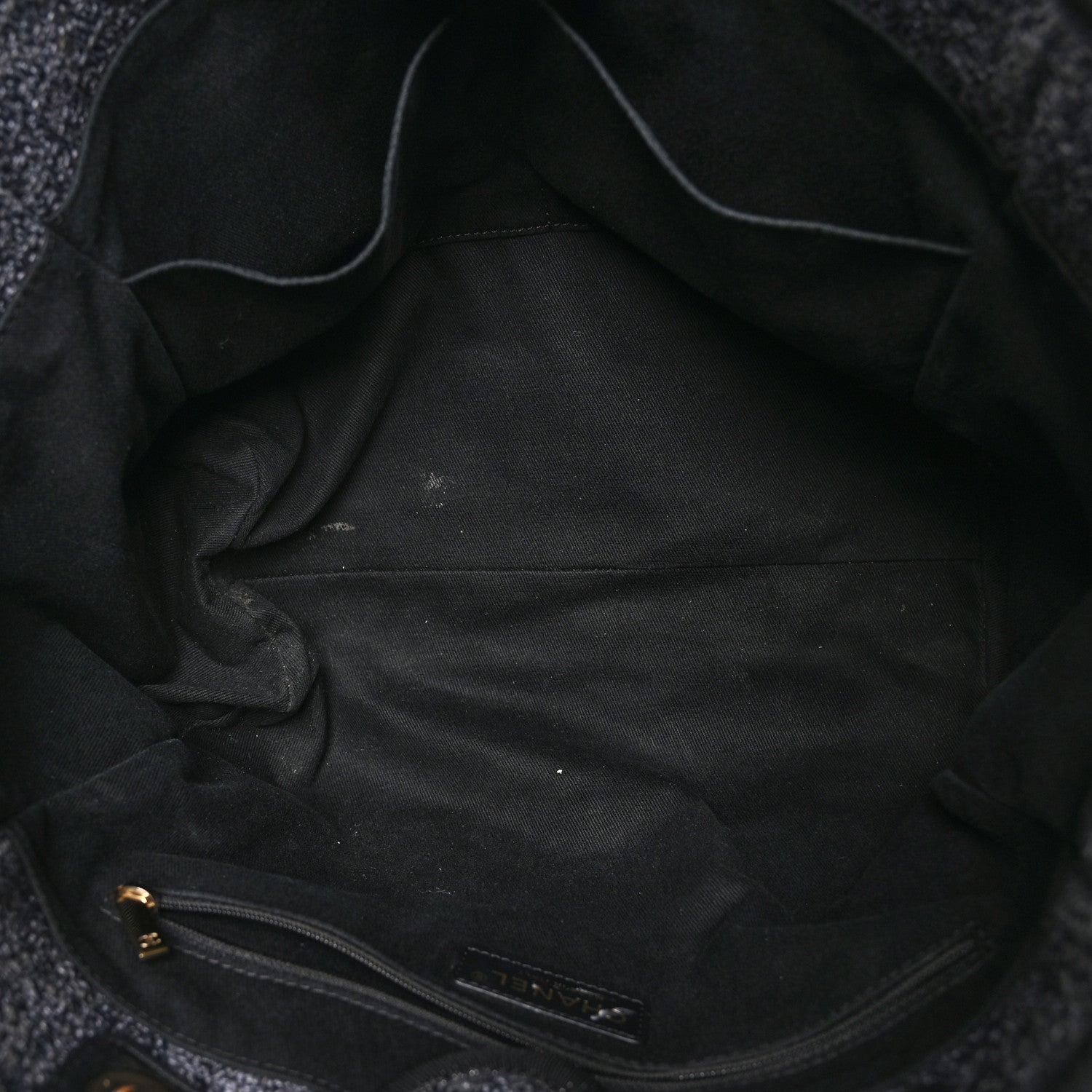 Chanel Lurex Boucle Small Deauville Tote Black 5 of 15