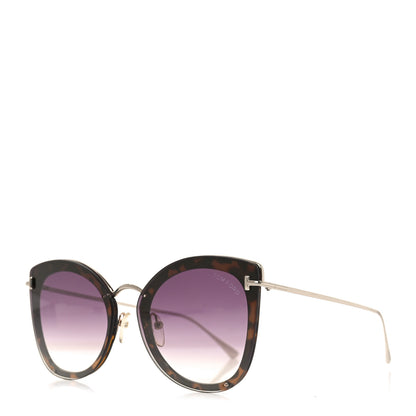 Tom Ford Charlotte Sunglasses TF657 Havana 1 of 7