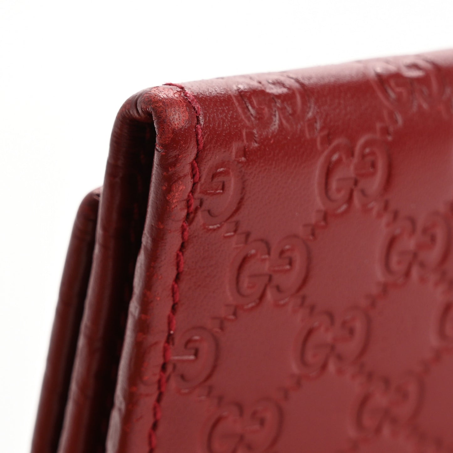 Soft Microguccissima Continental Wallet Red