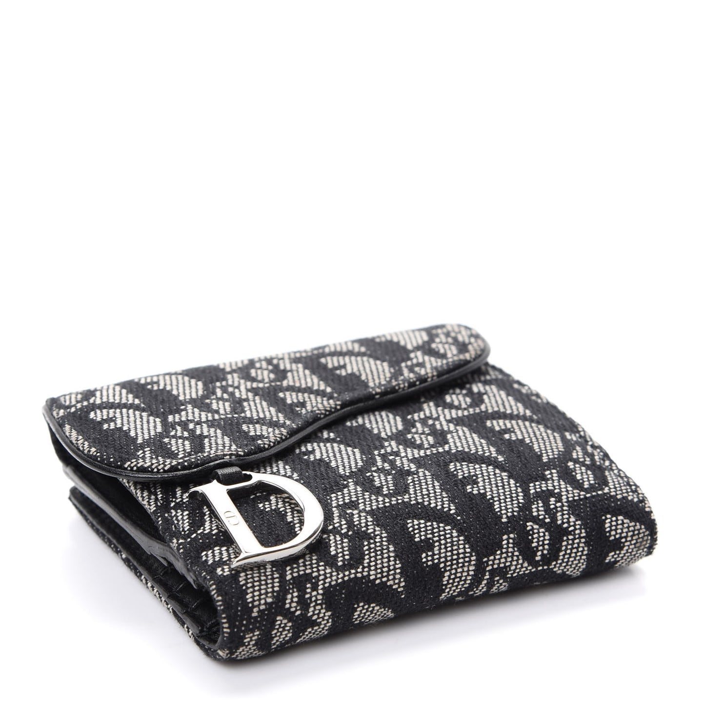 Monogram Compact Saddle Wallet Black
