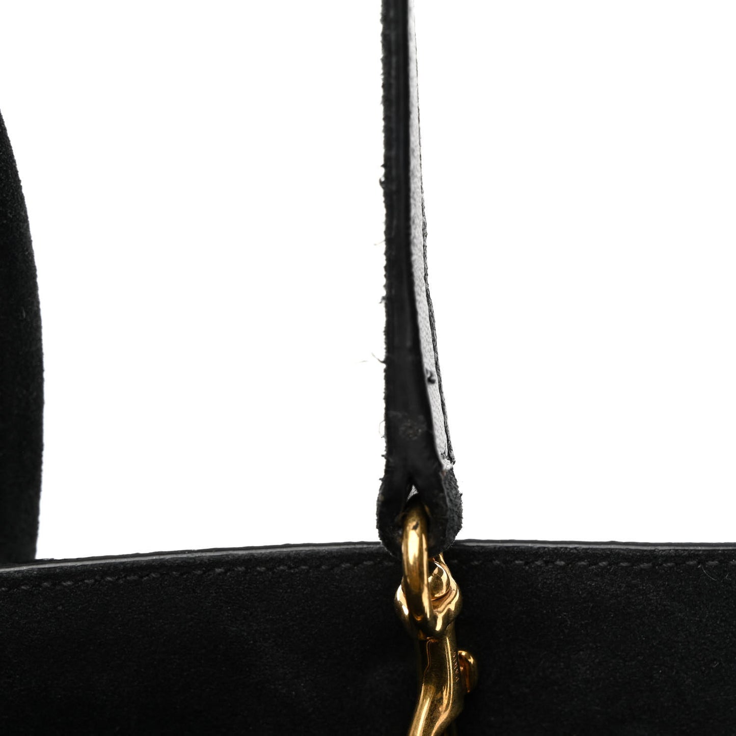 Suede Fringe Small Sac De Jour Black