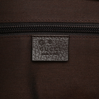 Gucci Monogram Dollar Calfskin Boston Duffle Bag Beige Ebony Testa di Moro Marrone Scuro 5 of 12