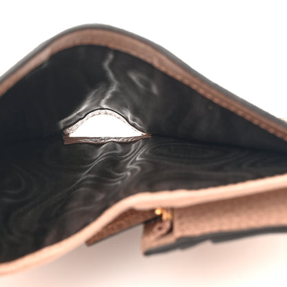 Gucci Dollar Calfskin GG Supreme Monogram GG Marmont Card Case Porcelain Rose Beige Ebony 6 of 10