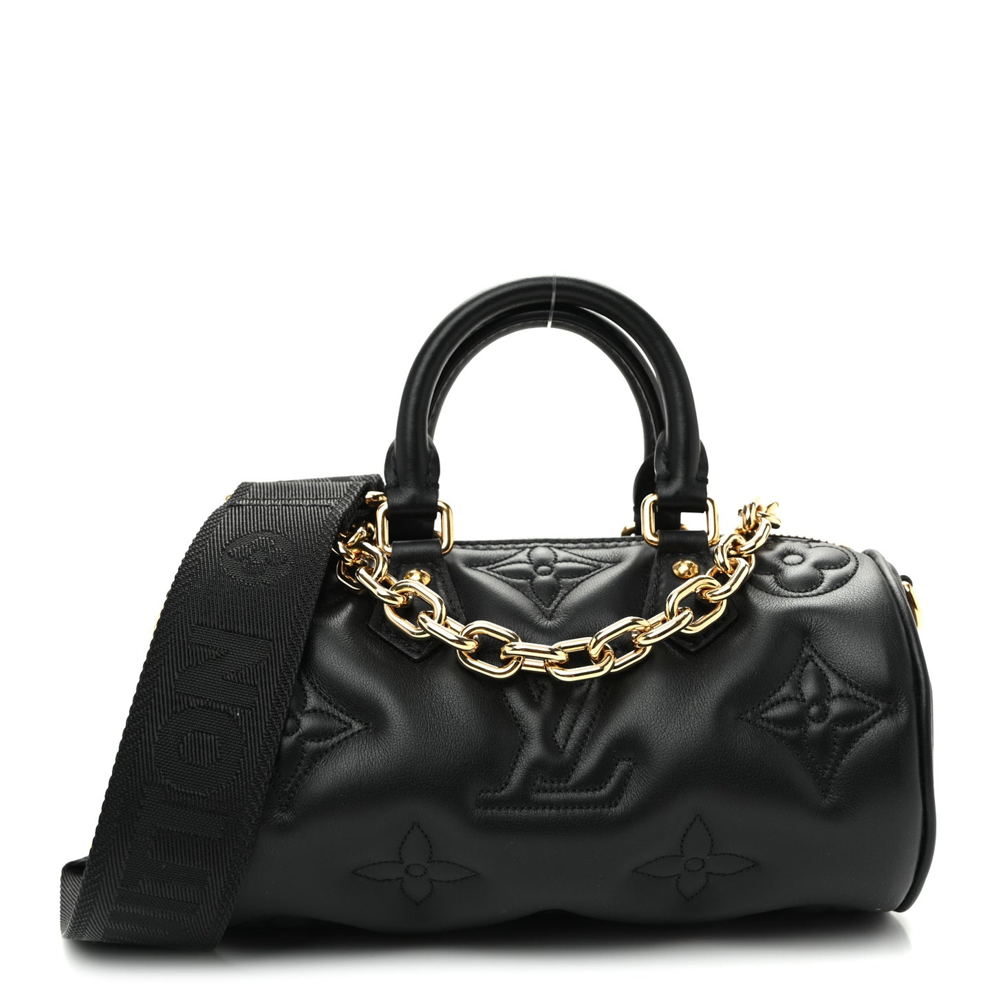 Calfskin Bubblegram Papillon BB Black