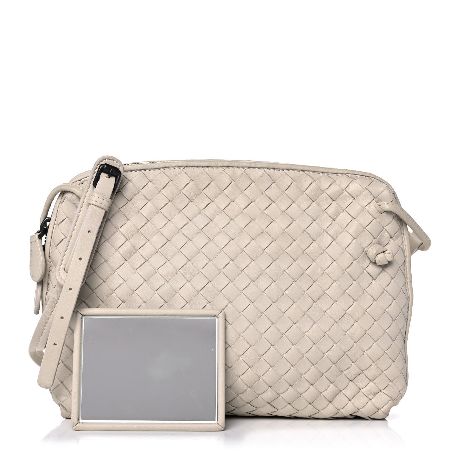Bottega Veneta Nappa Intrecciato Pillow Crossbody Messenger White 1 of 8