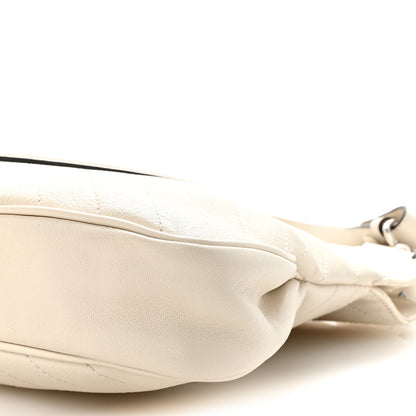 Gucci Sakai Be Green Calfskin Diagonal Stitched Small Blondie Tote Mystic White 9 of 9