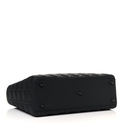 Christian Dior Ultra Matte Calfskin Cannage Large Lady Dior Black 5 of 12