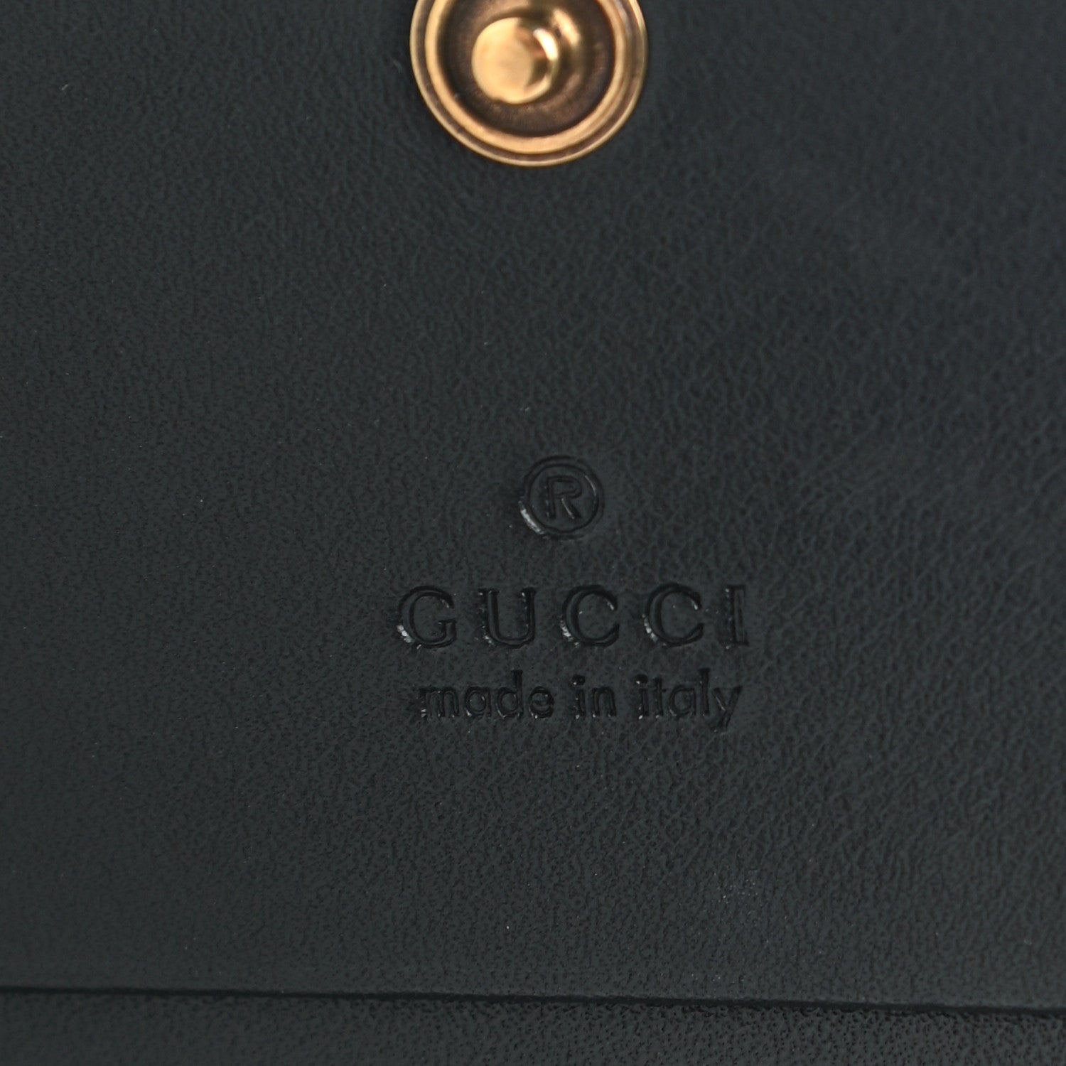 Gucci Calfskin Matelasse GG Marmont Card Case Black 6 of 7
