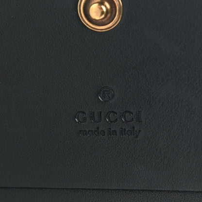 Gucci Calfskin Matelasse GG Marmont Card Case Black 6 of 7