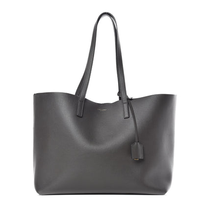 Saint Laurent Calfskin Large Shopping Tote Dark Grey 3 of 12