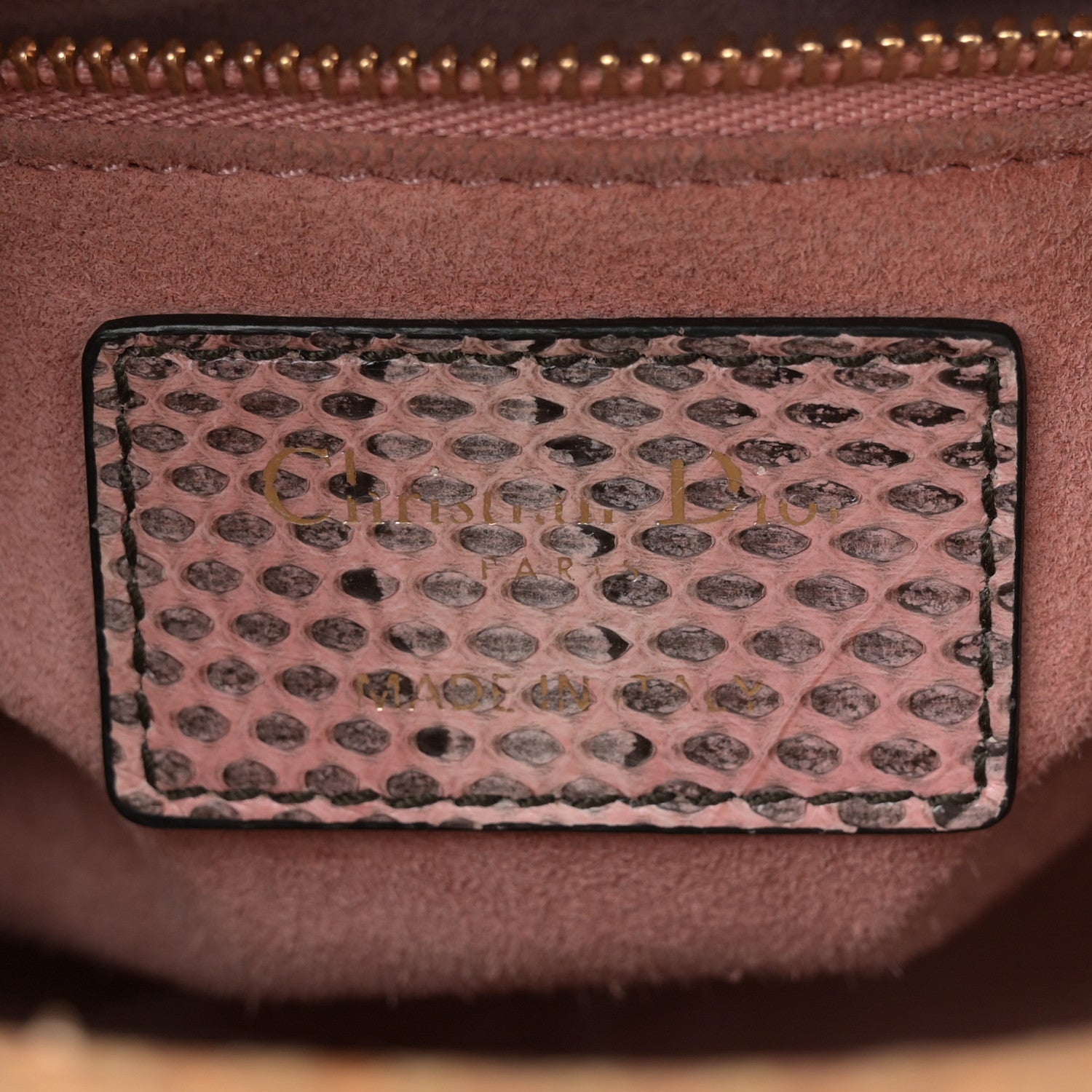Christian Dior Snakeskin Beaded Mini Lady Dior Beige Multicolor 6 of 10