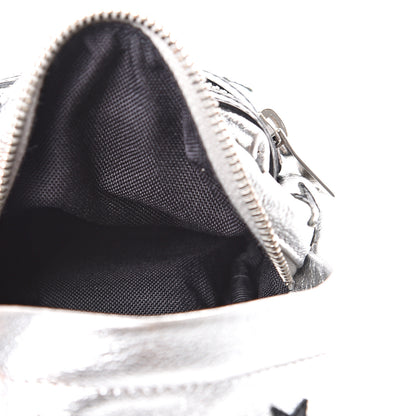 Saint Laurent Metallic Calfskin Toy California Backpack Star Keychain Silver 3 of 5