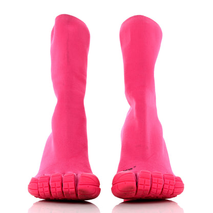 Balenciaga Technical 3D Recycled Knit High Toe Booties 41 Fluo Pink 2 of 11