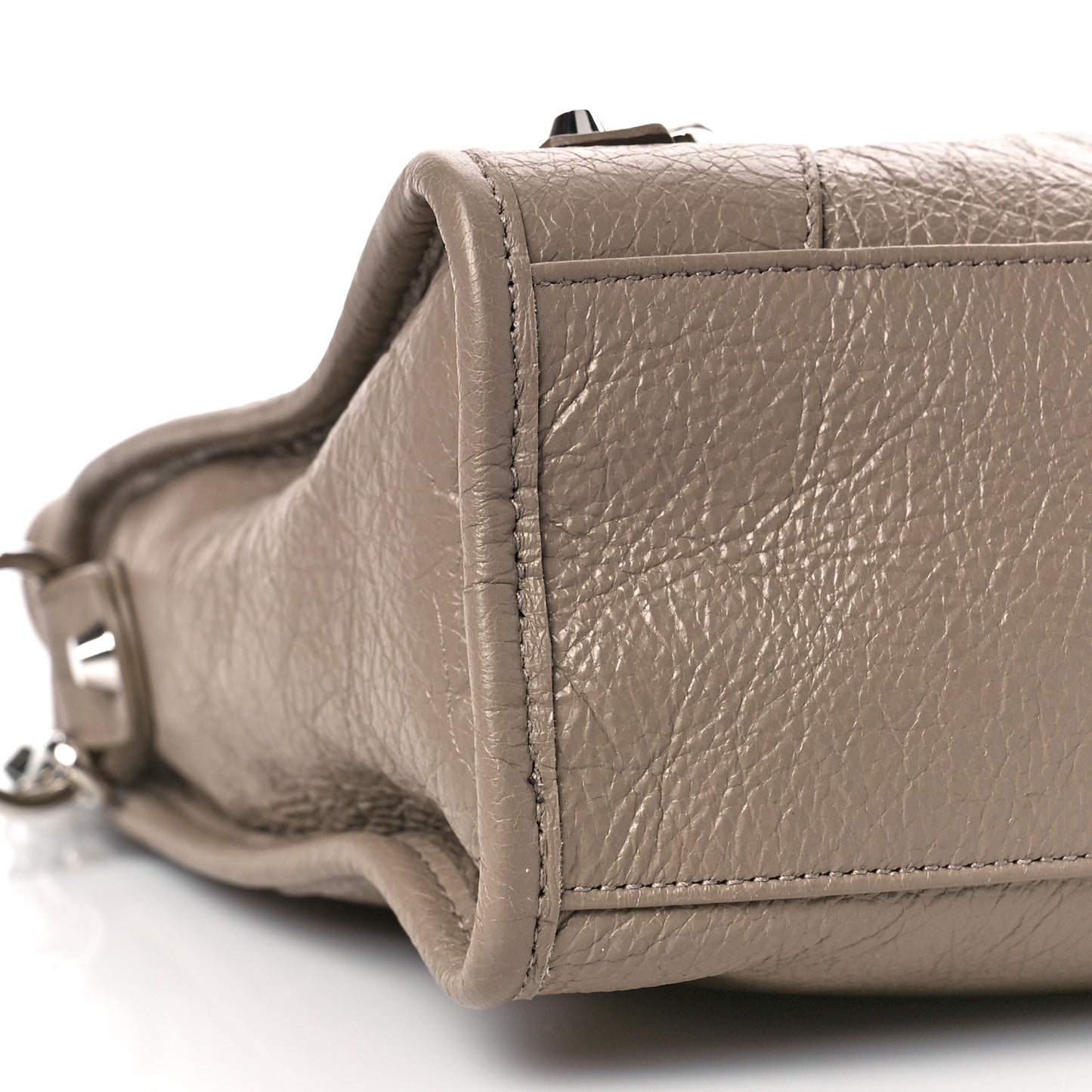 Agneau Classic Silver Hardware S City Dark Mink Grey