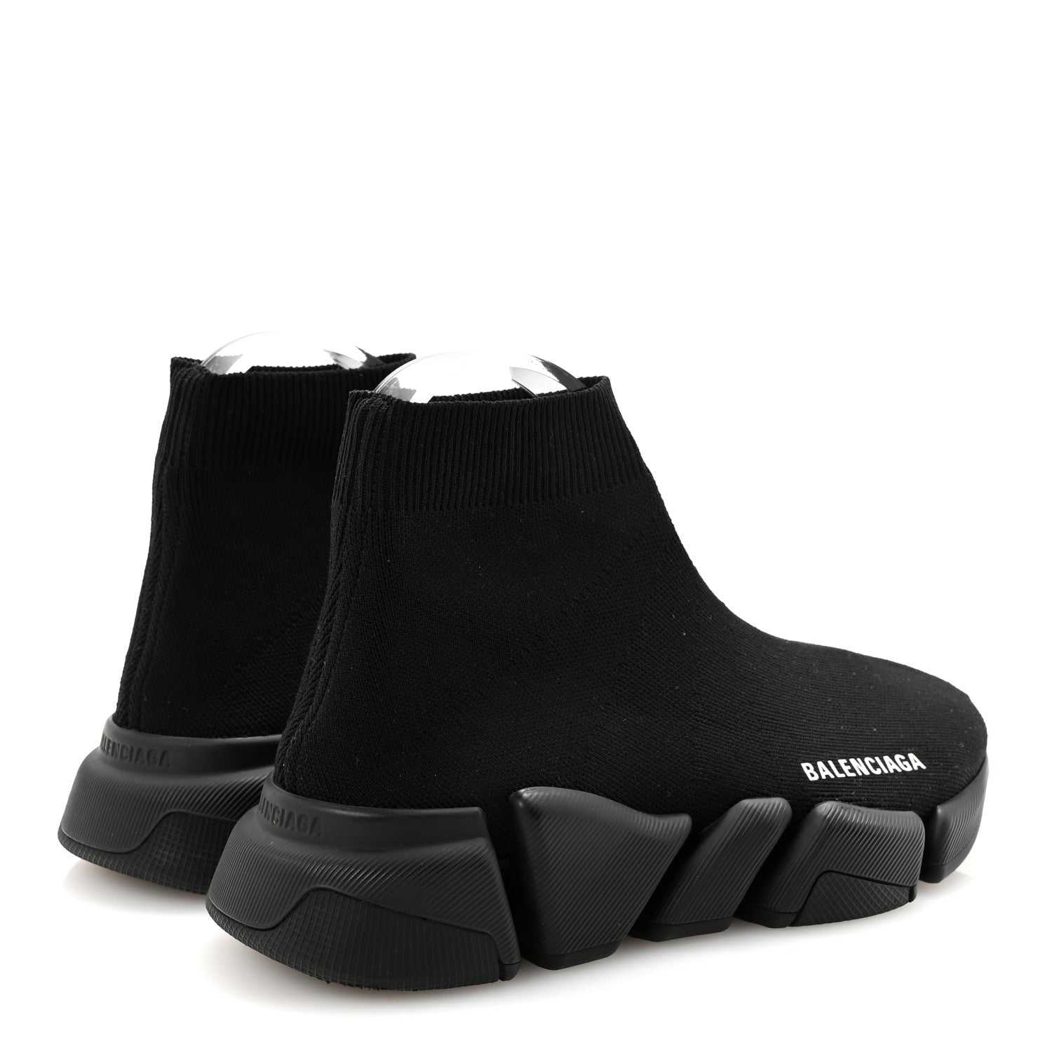 Balenciaga Technical 3D Recycled Knit Womens Speed 2.0 Sneakers 37 Monocolor Black 5 of 9