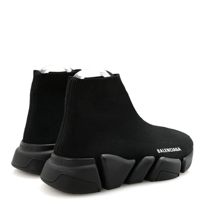Balenciaga Technical 3D Recycled Knit Womens Speed 2.0 Sneakers 37 Monocolor Black 5 of 9
