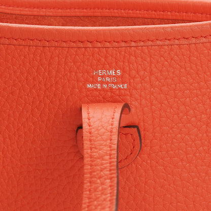 Hermes Taurillon Clemence Amazone Evelyne TPM Orange Poppy Saint Cyr 6 of 9