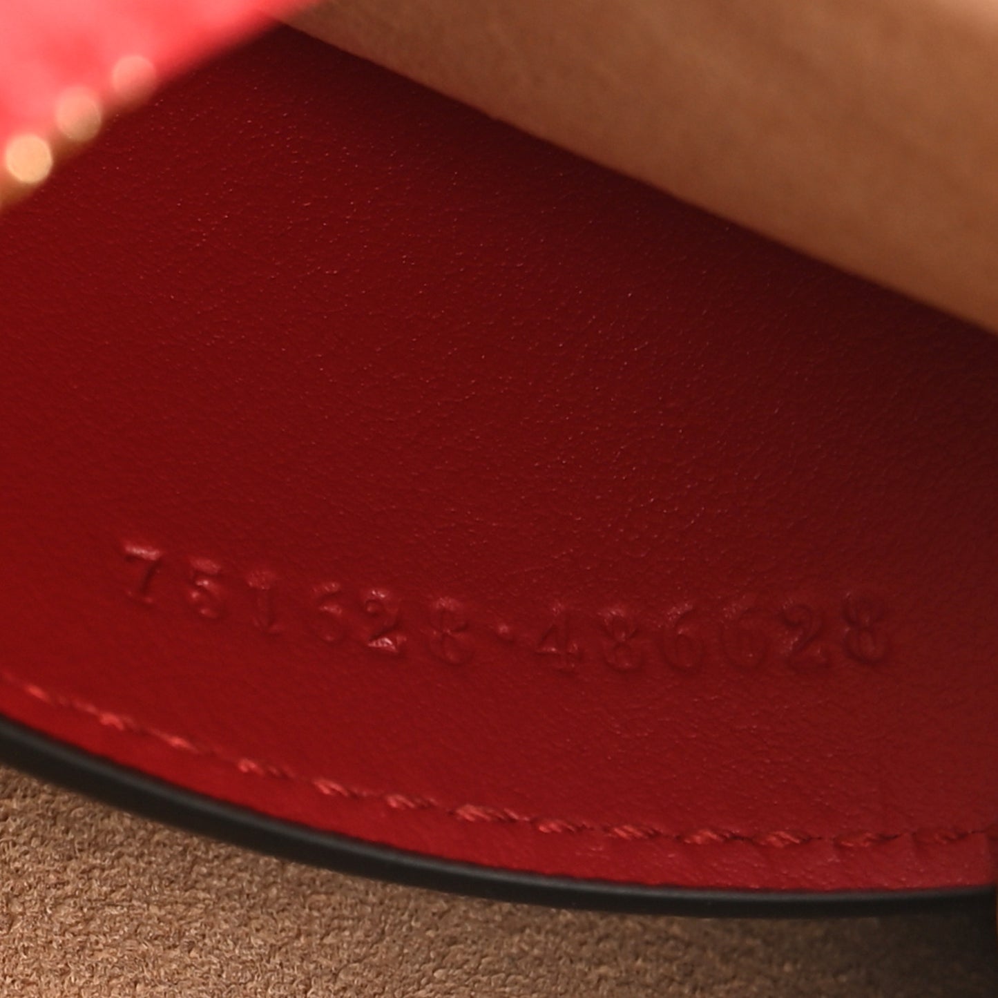 Calfskin Matelasse Diagonal Mini Interlocking G Heart Shoulder Bag Hibiscus Red