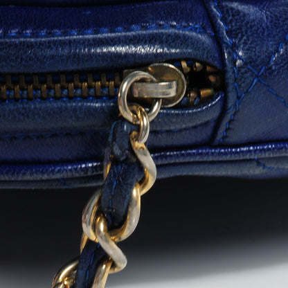 Chanel Lambskin Quilted Shoulder Bag Blue 9 of 9