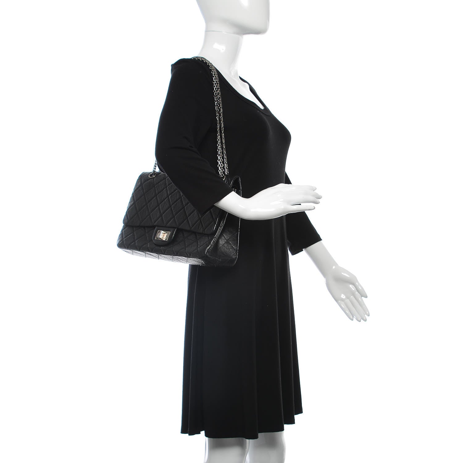 Chanel Aged Calfskin Quilted 2.55 Reissue 227 Flap Black 2 of 13