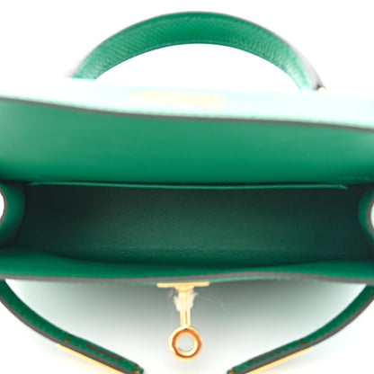 Hermes Epsom Mini Kelly Sellier 20 Vert Vertigo 5 of 11